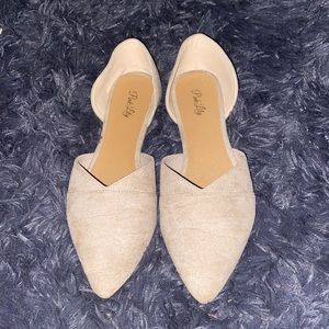 EUC Pink Lily Tan Flats